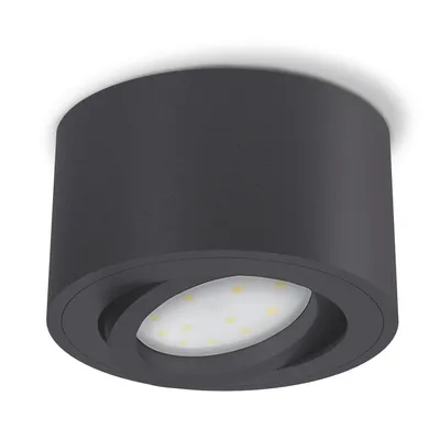 Produktbild von SSC-LUXon CELI-1N Spot Deckenleuchte schwenkbar anthrazit mit LED Leuchtmittel neutralweiß 4W 230V - flache Aufputzlampe rund