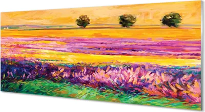 Produktbild von Glasbilder 125x50 Wandkunst Bäume Himmel