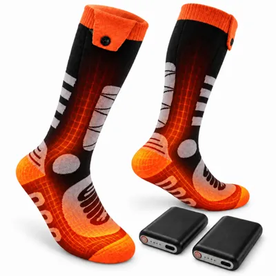 Produktbild von Beheizbare Socken, Heizsocken mit 3 Heizstufen, beheizte Fußsohle, Wärmesocken mit Temperaturregelung, 5–13 Std. Laufzeit, für Winter