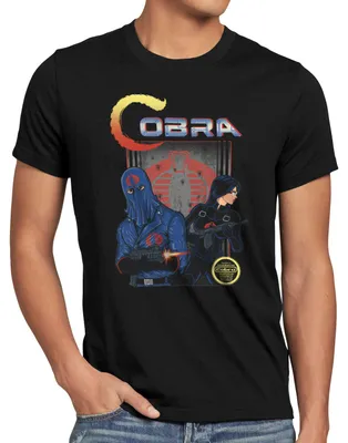 Produktbild von Herren T-Shirt Cobra Regular Fit Rundhalsausschnitt mit Vintage-Druck