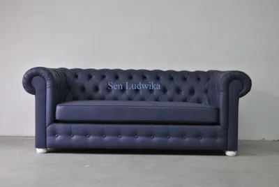 Produktbild von Chesterfield 3 Sitzer Couch Polster Textil Couchen Sitz Wohnzimmer Sofa Schwarz