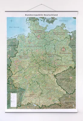 Produktbild von GeoMetro Landkarte Deutschland physisch (100 x 140 cm)