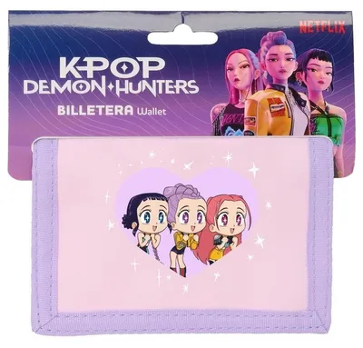 Obrázek produktu pro Peněženka s motivem "Kpop Demon Hunters" v chibi stylu