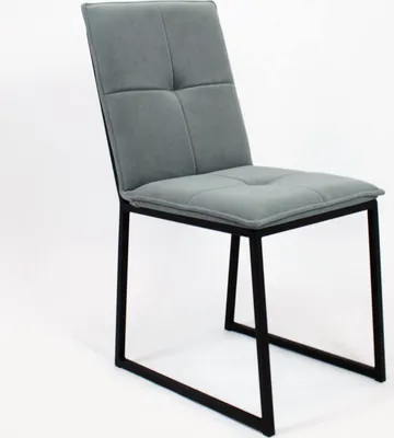 Image de Chaise de salle à manger 'Milton' - Chaise en acier gris avec revêtement hydrophobe - Revêtement en tissu résistant aux taches - Chaises de cuisine