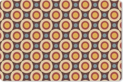 Produktbild von MuchoWow® Schreibtischunterlage Retro - Vintage - Design - Kreis 60x40 cm - XXL Mauspad - Großes Mauspad