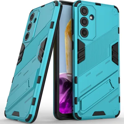 Obrázek produktu pro Pouzdro pro Samsung Galaxy M55 Hybridní PC TPU Nárazuvzdorné Ochranné Pouzdro s Funkcí Stojanu modré