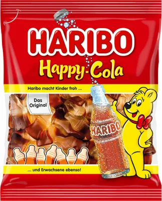 Produktbild von Haribo Happy Cola Fruchtgummi Cola Flaschen mit Colageschmack 175g