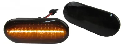 Für VW Golf 3 4 Polo 6N 9N Passat Original LIGHTBAR LED Seiten Blinker Schwarz in der Farbe Schwarz von Jom Car-Parts GmbH