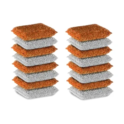 Produktbild von CLEVER CLEAN Wunderschwämme 16er Set Ohne Chemie Kratzfrei Kupfer & Silber