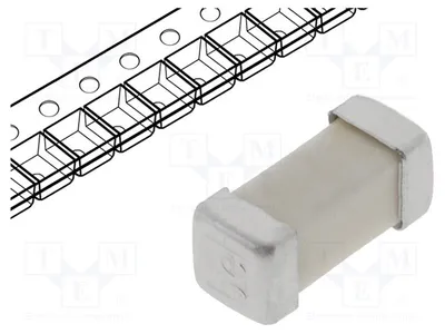 Produktbild von 1x Sicherung: Schmelz 125VAC träge 800mA 125VDC SMD Keramik 158000.0,8 SMD 2410 -