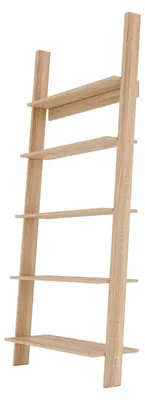 Produktbild von Bücherregal 5-stöckiges Leiterregal (85 cm, Eiche Sonoma)