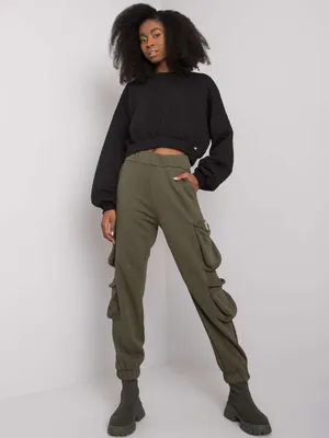 Immagine prodotto di Rue Paris Pantaloni da donna Danil kaki L/XL
