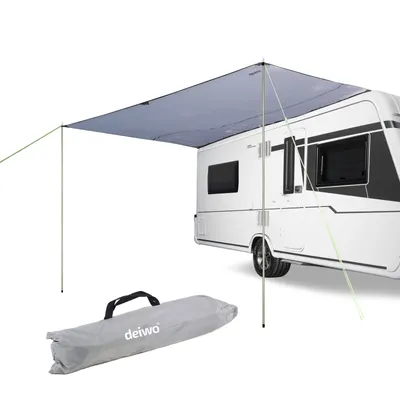 Produktbild von deiwo® Essential Sonnensegel, grau, 2,50 x 2,4m, Wassersäule 2000mm