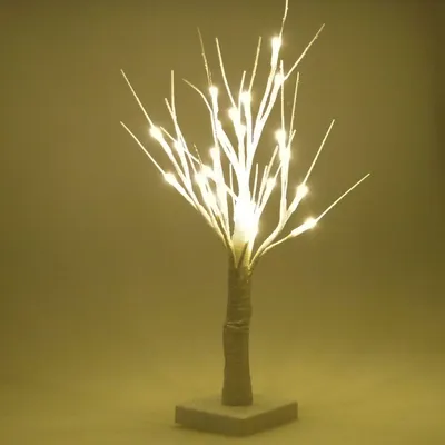 Produktbild von Weihnachtsbaum weiß glitzer LED 45cm Weihnachtsdeko Kunsttanne Christbaum