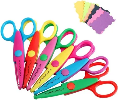Produktbild von Stücke Kinderschere, Bastelschere Kinder, Kids Serrated Scissors, Zigzag Scissors für Anfänger Ggeeignet