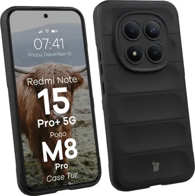 Produktbild von Robuste Handyhülle für Xiaomi Redmi Note 15 Pro Plus 5G / POCO M8 Pro 5G, Bizon Case Tur, Schwarz