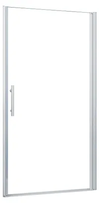 Produktbild von AICA Schwenktür 80x185cm Nischentür Duschwand,5mm ESG Klarglas,Matt-Weiß Rahmen & Griff,beidseitig montierbar,Duschabtrennung