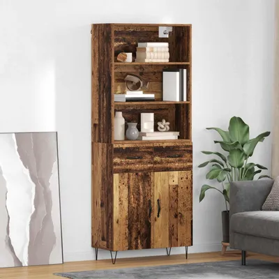 Produktbild von vidaXL Highboard 2 stk. Altholz 69,5 x 34 x 180 cm