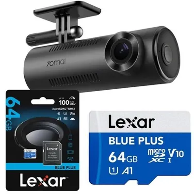 Image de Enregistreur vidéo 70MAI M310 + carte Lexar 64 Go, noir