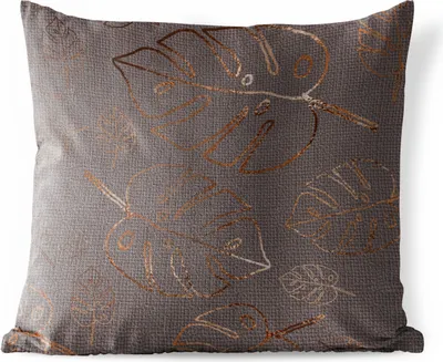Produktbild von MuchoWow® Outdoor Kissen - Muster - Luxus - Bronze - 50x50 cm - Wetterfest - Lounge Kissen - Komfortabel - Kissen mit Bild