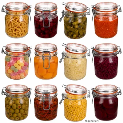 Produktbild von 12er Set Odin Einmachglas 0,75L Bügelverschluss Vorratsglas luftdicht