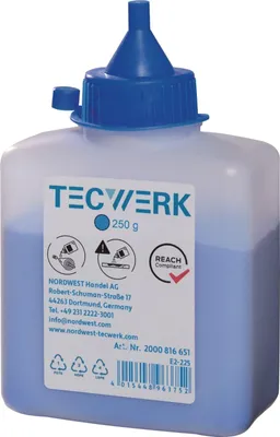 Produktbild von Schlagschnurkreide 250g blau Ku.-Flasche TECWERK