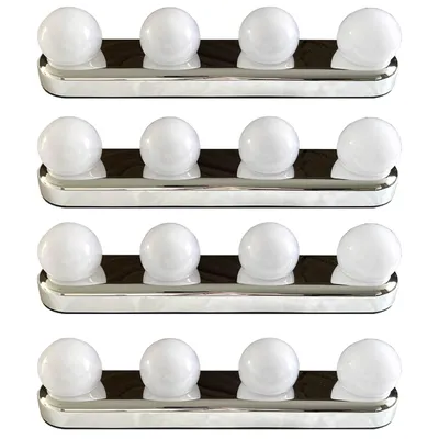 Produktbild von 4er Set LED Spiegelleuchte mit Saugnäpfe Batteriebetrieben Schminklicht Spiegel Kosmetik Make Up Leuchte Lampe Spiegellampe