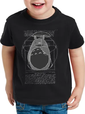 Produktbild von style3 Vitruvianischer Totoro Kinder T-Shirt neko nachbar tonari no