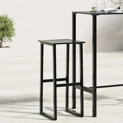 Produktbild von "im Angebot" Barhocker 2 Stk. - bis 150 kg - Schwarz 38x38x80 cm Pulverbeschichteter Stahl - Stapelsessel CC17794