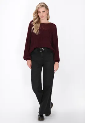 Image de Pull pour femmes SAPORTA - couleur bordeaux, taille XL/XXL