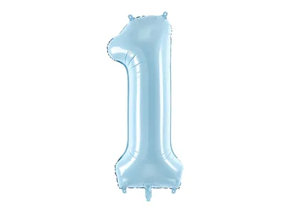 Zdjęcie produktu dla Balon foliowy PartyDeco jasny niebieski 86 cm