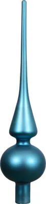 Produktbild von Christbaumspitze Glas 26cm - Folkloreblau matt