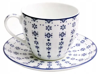 Produktbild von Bogucice Flisty Porzellan Tasse mit Untertasse 300ml