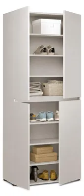 Produktbild von Arro - Großer Mehrzweckschrank, 80x195h cm Hellgrau, 7 Regale, Italy