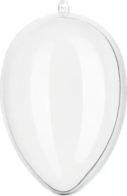 Produktbild von Glasklares Acryl-Ei 14 cm teilbar mit Aufhängeöse zum Bemalen und Bekleben