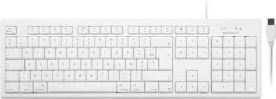 Produktbild von Macally QKEY-FR, erweiterte USB-A 105-Tasten-Tastatur mit Ziffernblock für Mac, französisches AZERTY-Layout