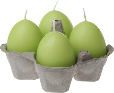 Produktbild von Eierkerzen Limette 55/45 mm, 4er-Pack