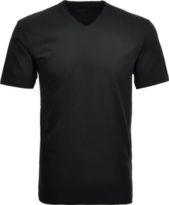 Produktbild von RAGMAN Herren T-Shirt Doppelpack Kurzarm V-Neck Regular Schwarz 4XL