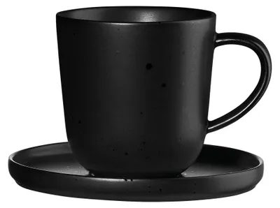 Zdjęcie produktu dla Zestaw 4 filiżanek do espresso ASA Selection z podstawkami, kolor czarny, średnica 6 cm
