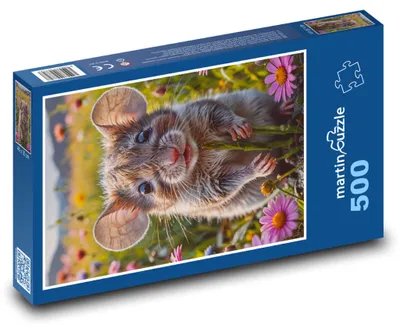 Zdjęcie produktu dla Puzzle 500 Mysz na kwitnącej łące - martinpuzzle