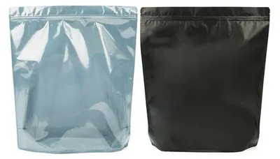 Produktbild von Standbodenbeutel Transparent/Schwarz 10.2x6x15.2cm | 57 Gramm (100 Stück)