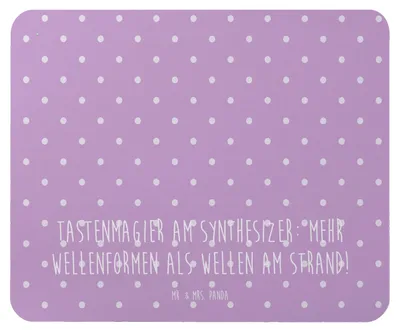 Produktbild von Mr. & Mrs. Panda Mouse Pad Synthesizer Magie - Lavendeltraum - Geschenk, Klänge, Musiker, Instrument, pc mauspad, Musik, Lernen, laptop mousepad, Klangerzeugung, computer