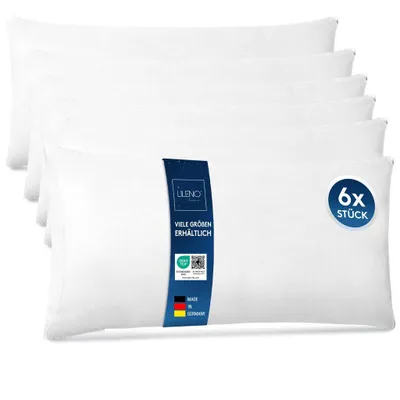Produktbild von LILENO HOME 6er Set Kissenfüllung 40x80 cm - 40°C waschbares Innenkissen geeignet für Allergiker - Polyester Kisseninlet als Couchkissen, Sofa Kissen, Cocktailkissen und Kopfkissen