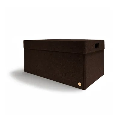 Produktbild von Aufbewahrungsbox CLASSIC Filz 75 x 48 x 36 cm mit Deckel in dunkelbraun meliert