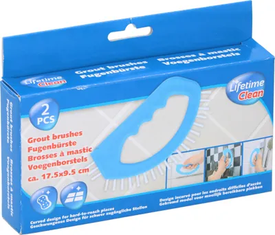 Produktbild von Lifetime Clean Fugenbürste 2 Stück blau weiß