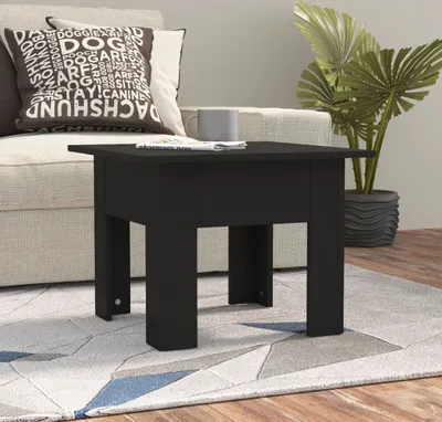Produktbild von The Living Store Couchtisch Schwarz 55x55x42 cm Holzwerkstoff