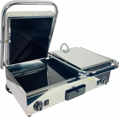 Produktbild von MILANTOAST-Doppelte glatte gerippte Glaskeramikplatte 220-240 V 2,99 kW
