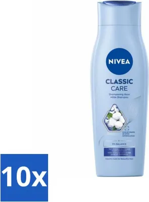 Produktbild von NIVEA - Shampoo - Classic Care - Gesunde Pflege - Glänzendes Haar - 250 ml - Vorteilspack - 10 Stücke