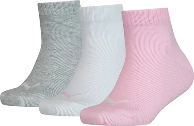 Imagen del producto de Calcetines PUMA para niños - Calcetines cortos, paquete de 3 unidades, color rosa, talla 39-42