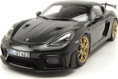 Produktbild von Norev 187250 Porsche Cayman GT4 RS Weissach Package 2023 dunkelgrün 1:18